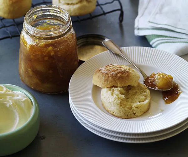 Easy scones with jam and cream