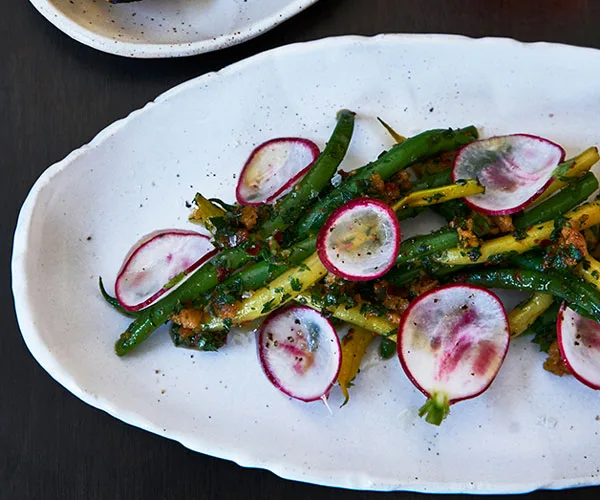 Green beans and radishes