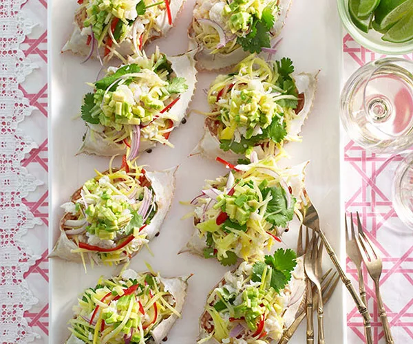 Crab and green mango salad