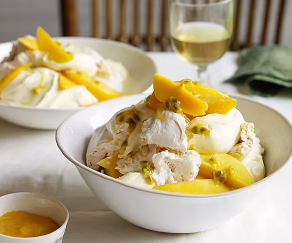 Mango and passionfruit mess