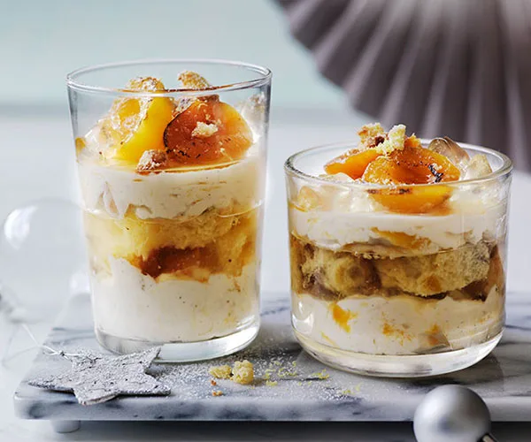 Panettone, apricot and mascarpone trifle