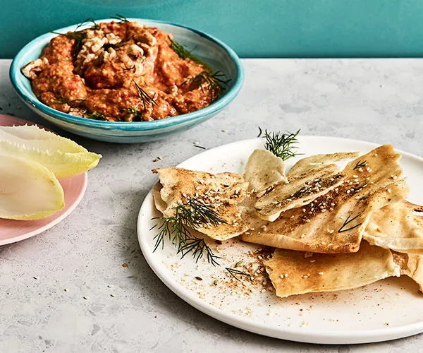 Smoky eggplant and capsicum dip