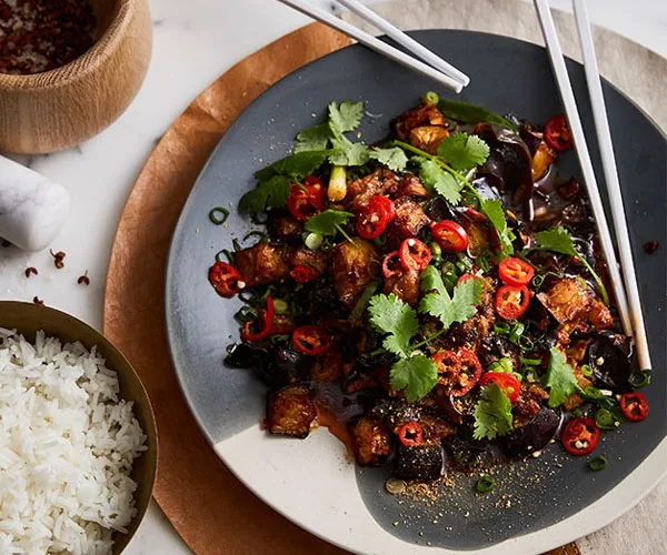 Good Luck Pinbone's sichuan chilli eggplant with wood-ear fungus
