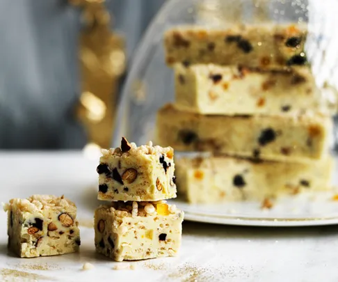 White Christmas with sour cherries, almonds and Grand Marnier