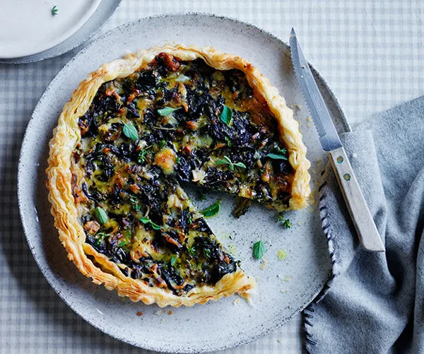 Silverbeet and Gruyère tart