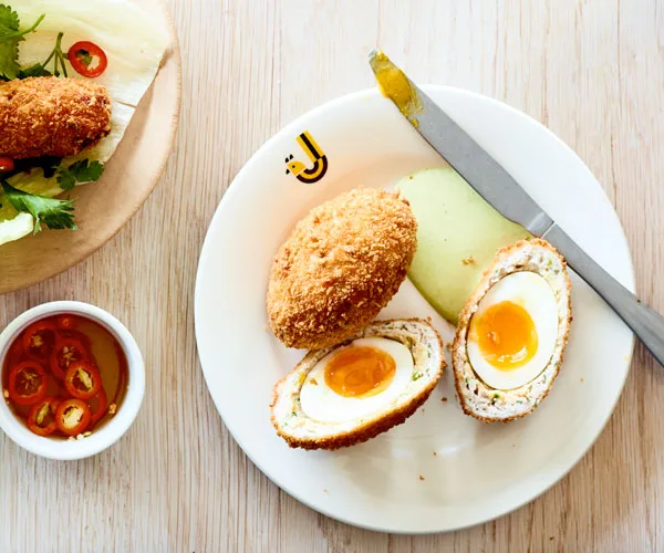 Joybird's chicken Scotch eggs with tarragon mayonnaise