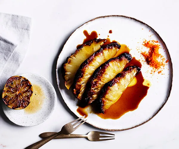 Roasted pineapple with chilli salt