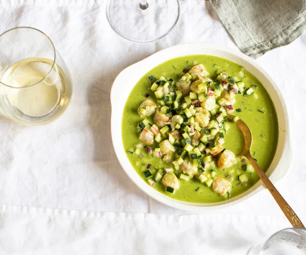Prawn Ceviche with Green Chilli Dressing by Louis Tikaram