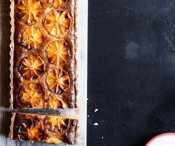 Napier Quarter's frangipane tart with orange and sweet labne