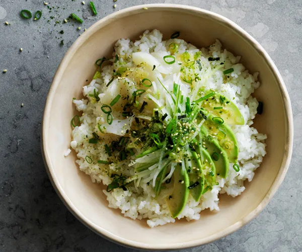 Scallop poke with pickled ginger dressing