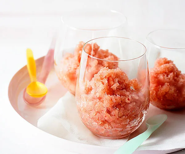 White nectarine granita