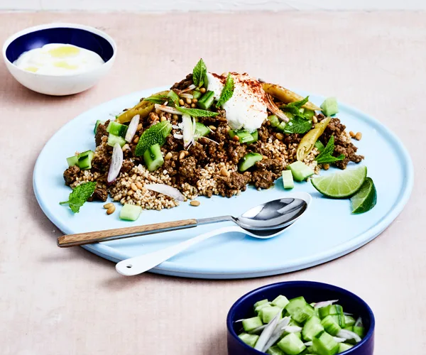 Burghul with spiced lamb