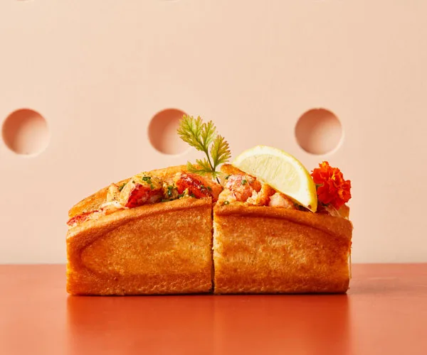 Maine lobster rolls at Pinchy's Champagne & Lobster Bar.