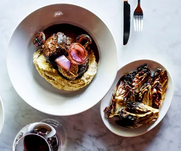 Braised beef shin recipe with red wine and bagna cauda | Gourmet Traveller