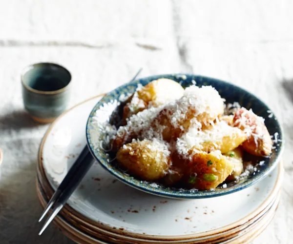 Potatoes with miso and pecorino