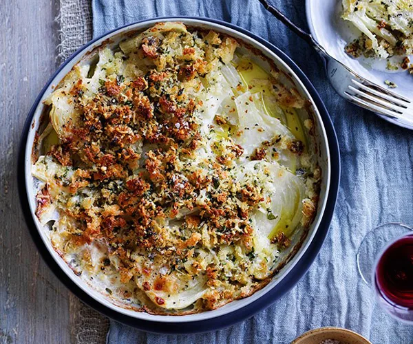 Fennel cooked in milk