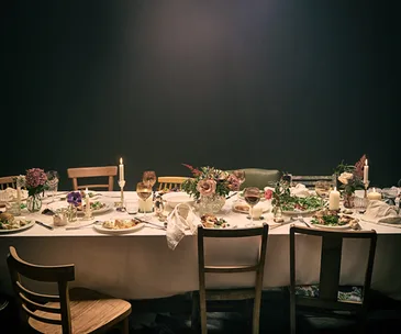 A dining table set 