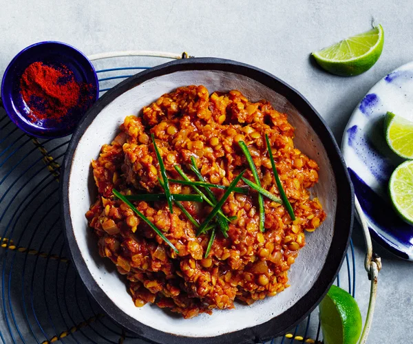 Saba Alemayoh’s birsen (red split lentil stew)
