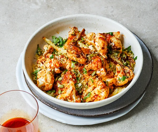 Cauliflower recipes with harissa roasted cauliflower with preserved-lemon dressing