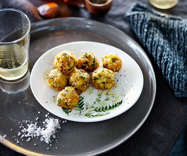 Celeriac and Gruyère fritters