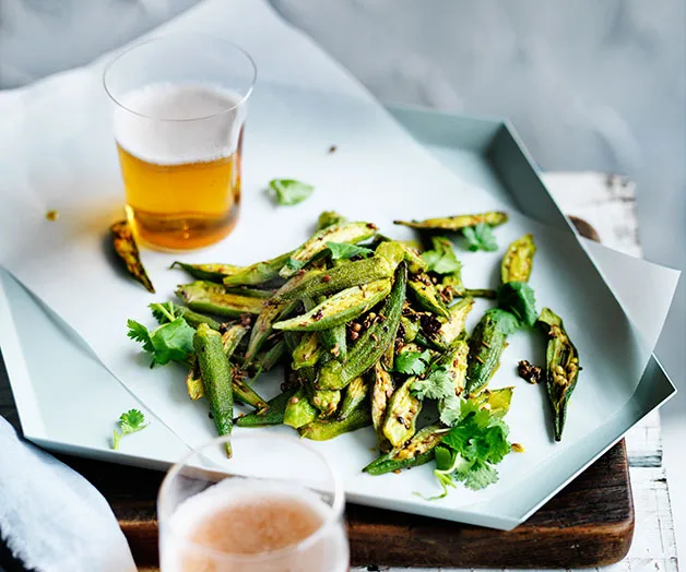 Spiced okra with yoghurt