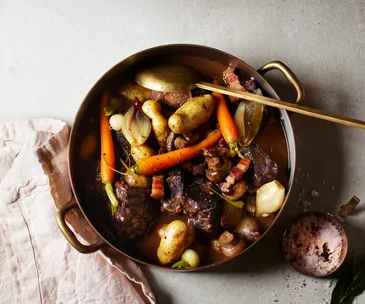 Du Fermier’s daube of beef with root vegetables