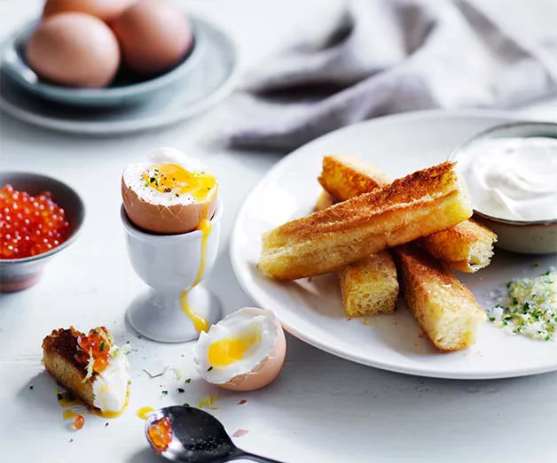 Double eggs and soldiers recipe