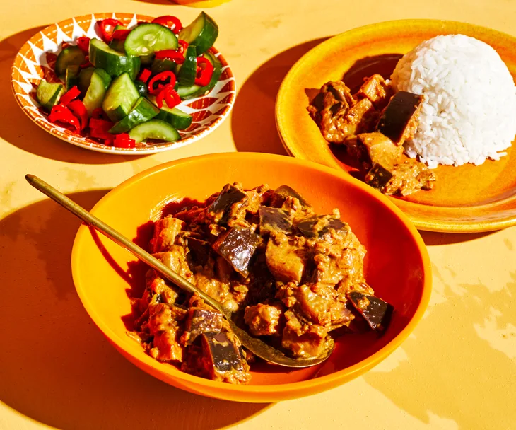 Tony Tan&rsquo;s eggplant, coconut and tamarind sambal