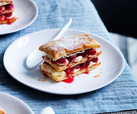 Rhubarb millefeuille