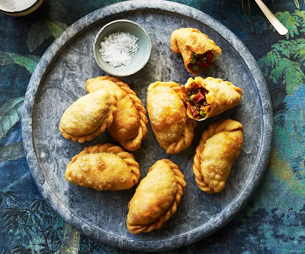 San Telmo's beef and chorizo empanadas with chimichurri