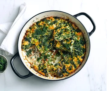 Garden greens and herb tortilla