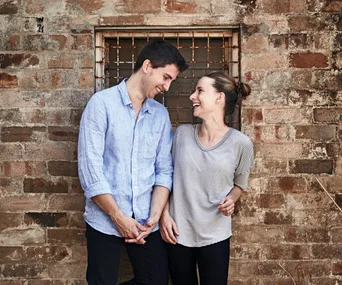 Image of chef Josh Niland (left) and wife Julia Niland (right)