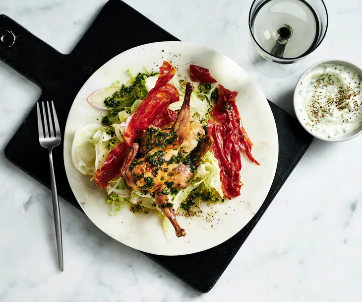 Quail in tarragon with winter rémoulade