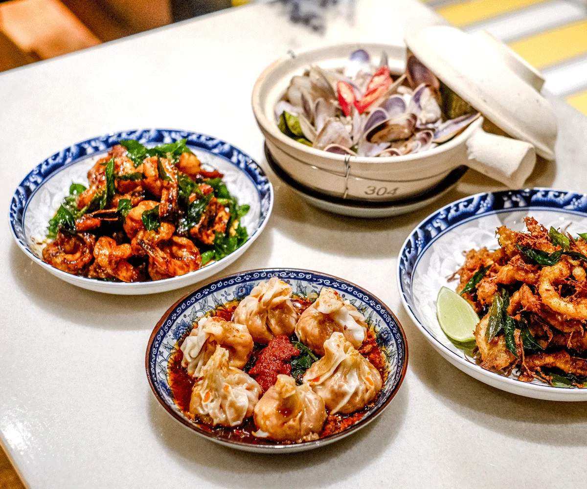 Ho Jiak Town Hall Sydney, four Malaysian dishes