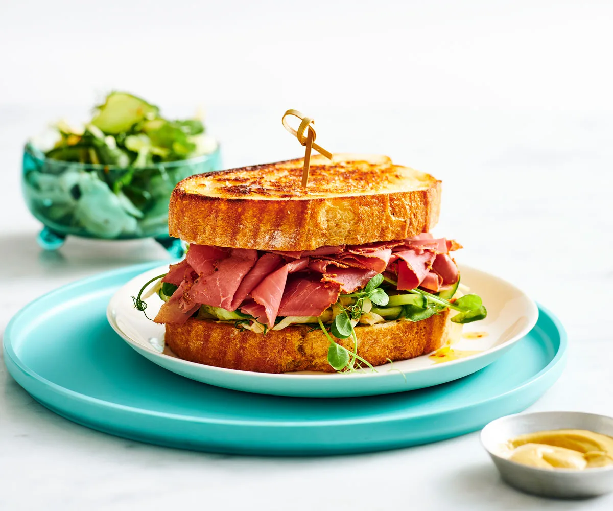 pastrami and fennel slaw sandwich recipe