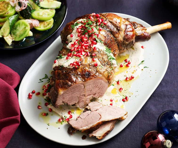 Barbecued Lamb with Baharat and Yoghurt | Gourmet Traveller