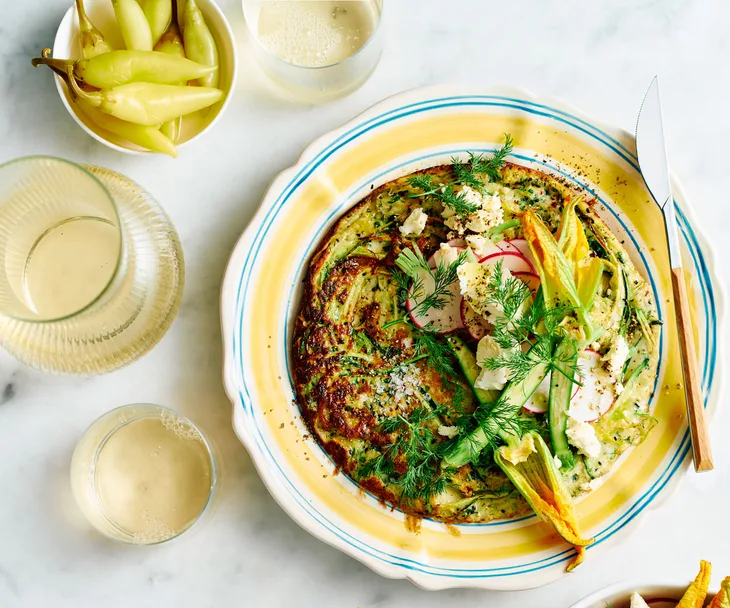 Zucchini and kataifi fritters