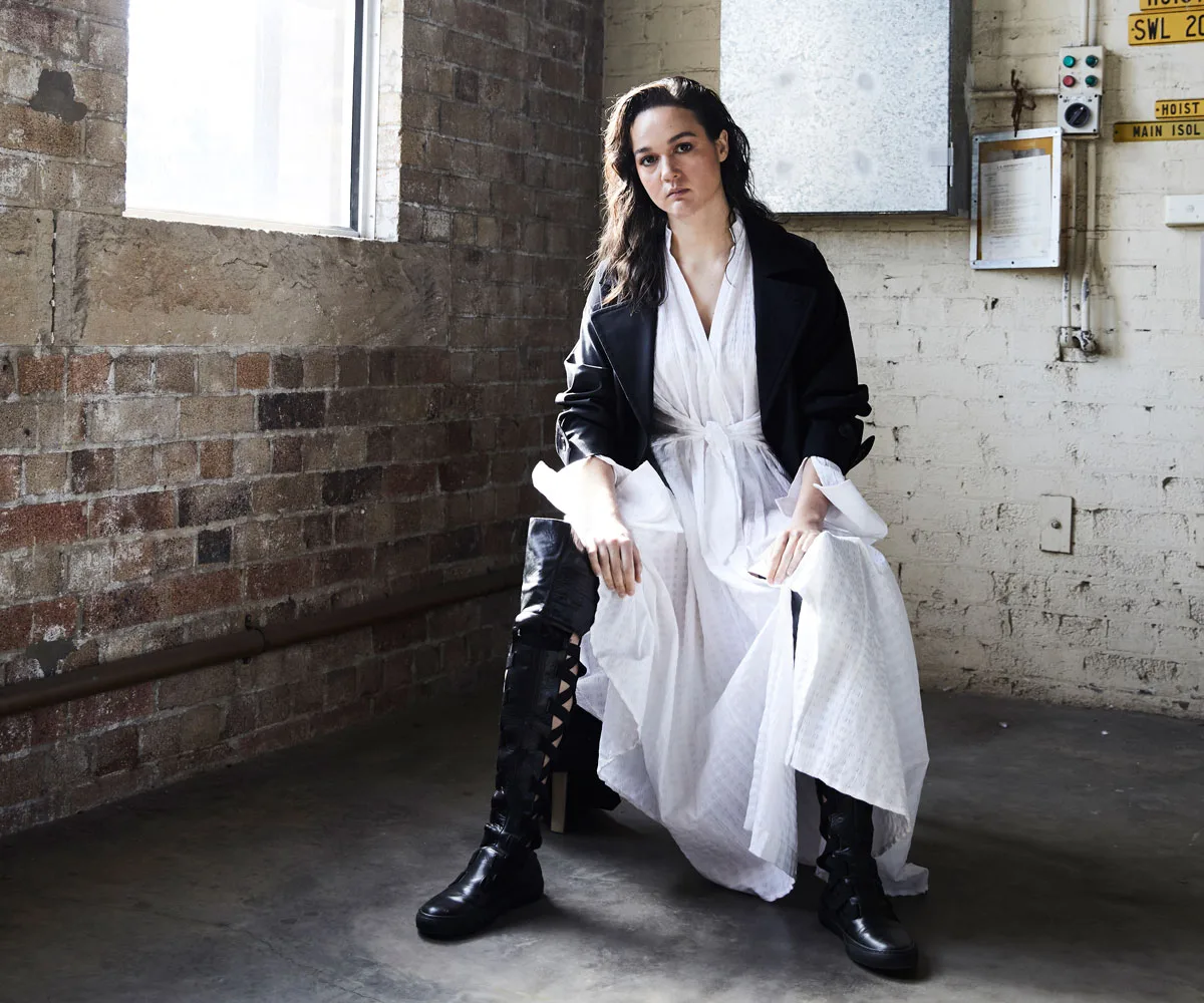 Portrait of female artist Thea Anamara Perkin