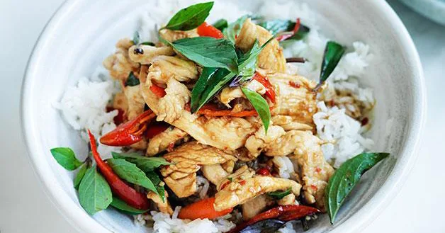 Chicken Stir-Fried With Holy Basil and Chilli