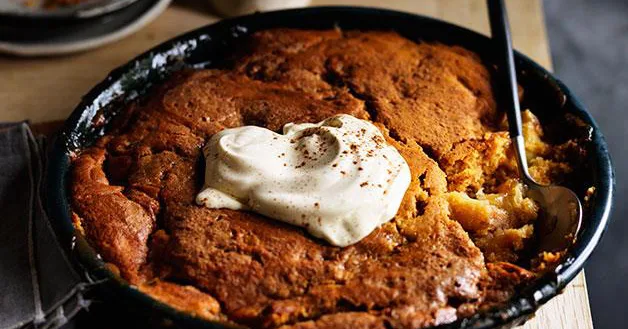 Apple and Candied Ginger Self-Saucing Pudding