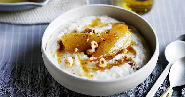 Semolina Pudding With Caramel Pears Recipe