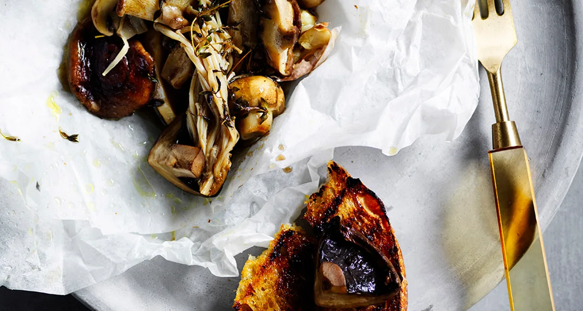 Mushroom parcels recipe | Gourmet Traveller