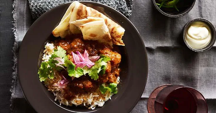 Beef Sausage Curry With Coconut Rice Recipe