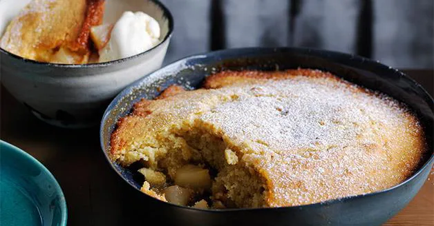 Pear, honey and ginger pudding recipe | Gourmet Traveller