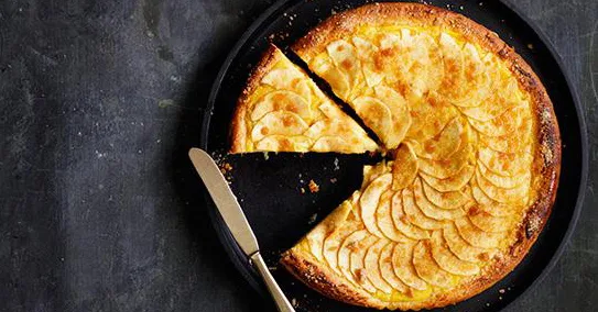Brioche apple custard tart recipe | Gourmet Traveller
