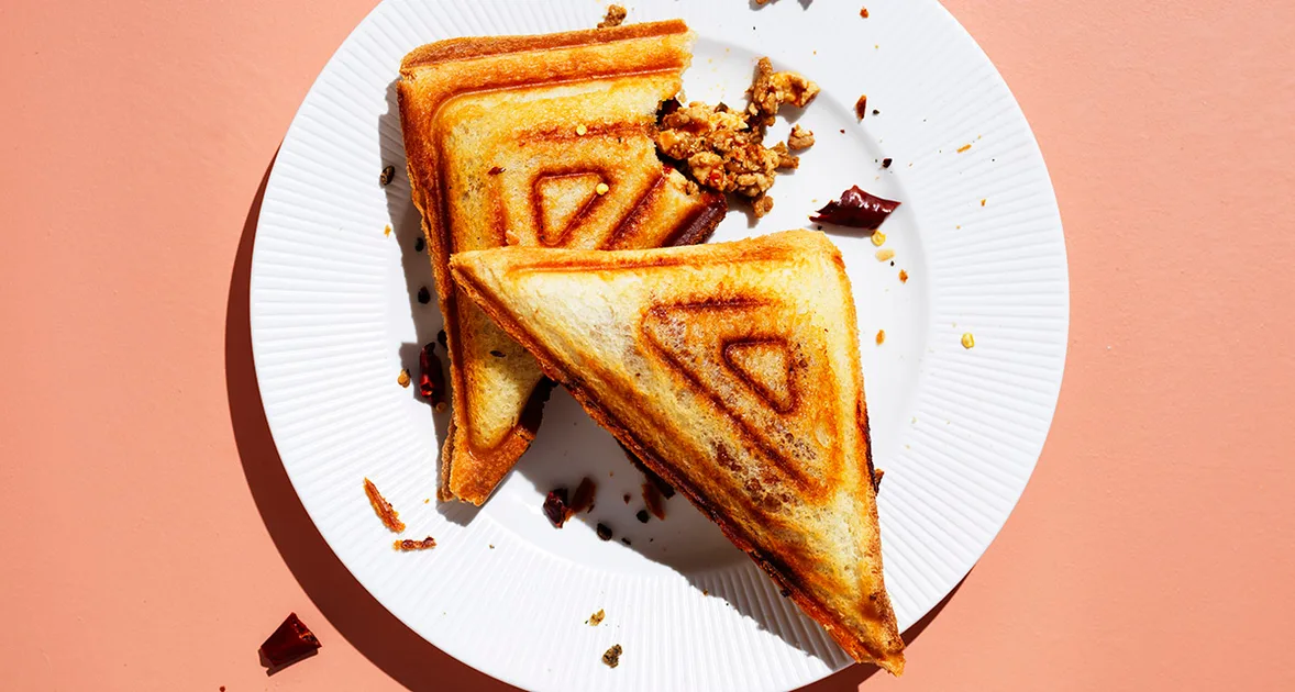 Ma po tofu jaffles recipe | Gourmet Traveller