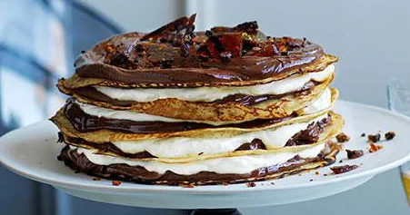 Chocolate-coffee crêpe cake recipe | Gourmet Traveller