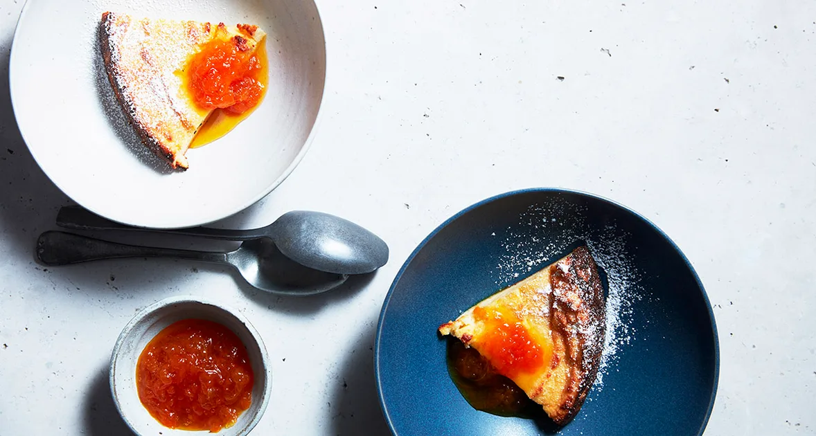 Pudding Compote Ricotta Pudding with Mandarin, Honey and Chamomile Compote