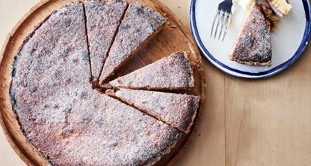 Rhubarb spelt tart recipe | Gourmet Traveller