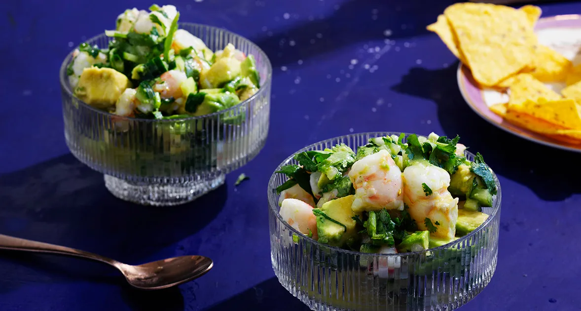 Prawn and avocado with lime recipe | Gourmet Traveller